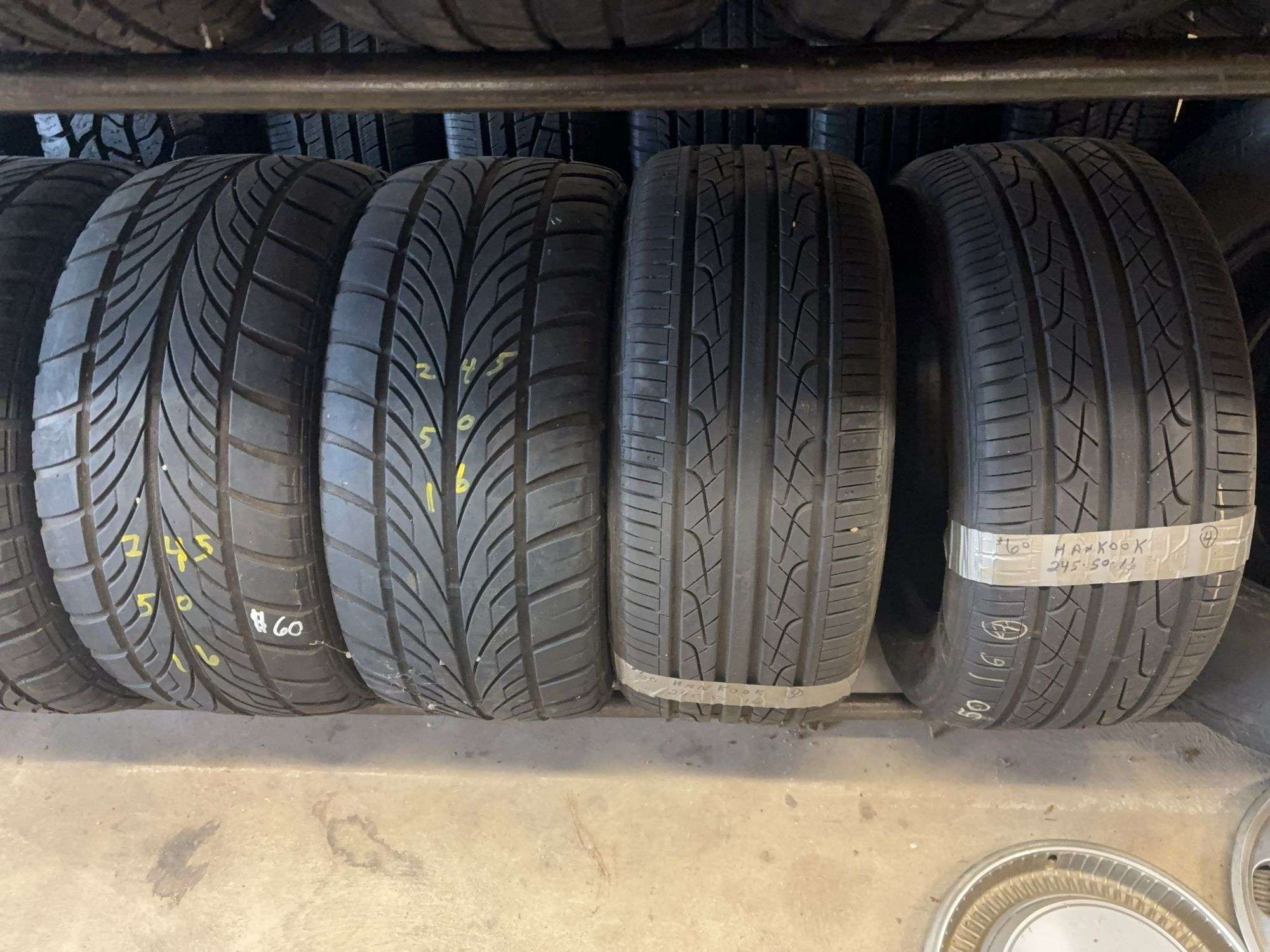 (4) tires like new - 245/50/16