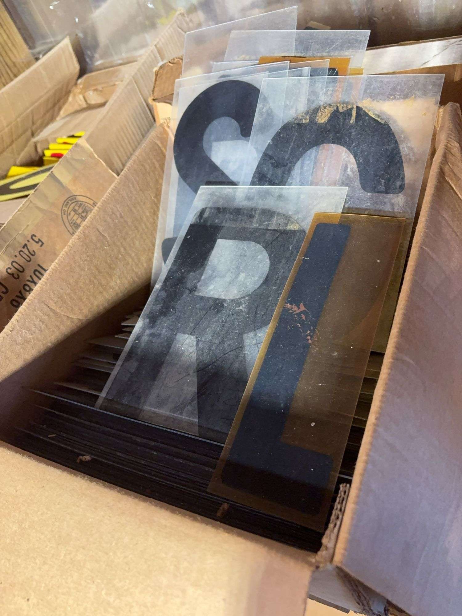 Assortment of 6" and 8" letters for advertisement signs