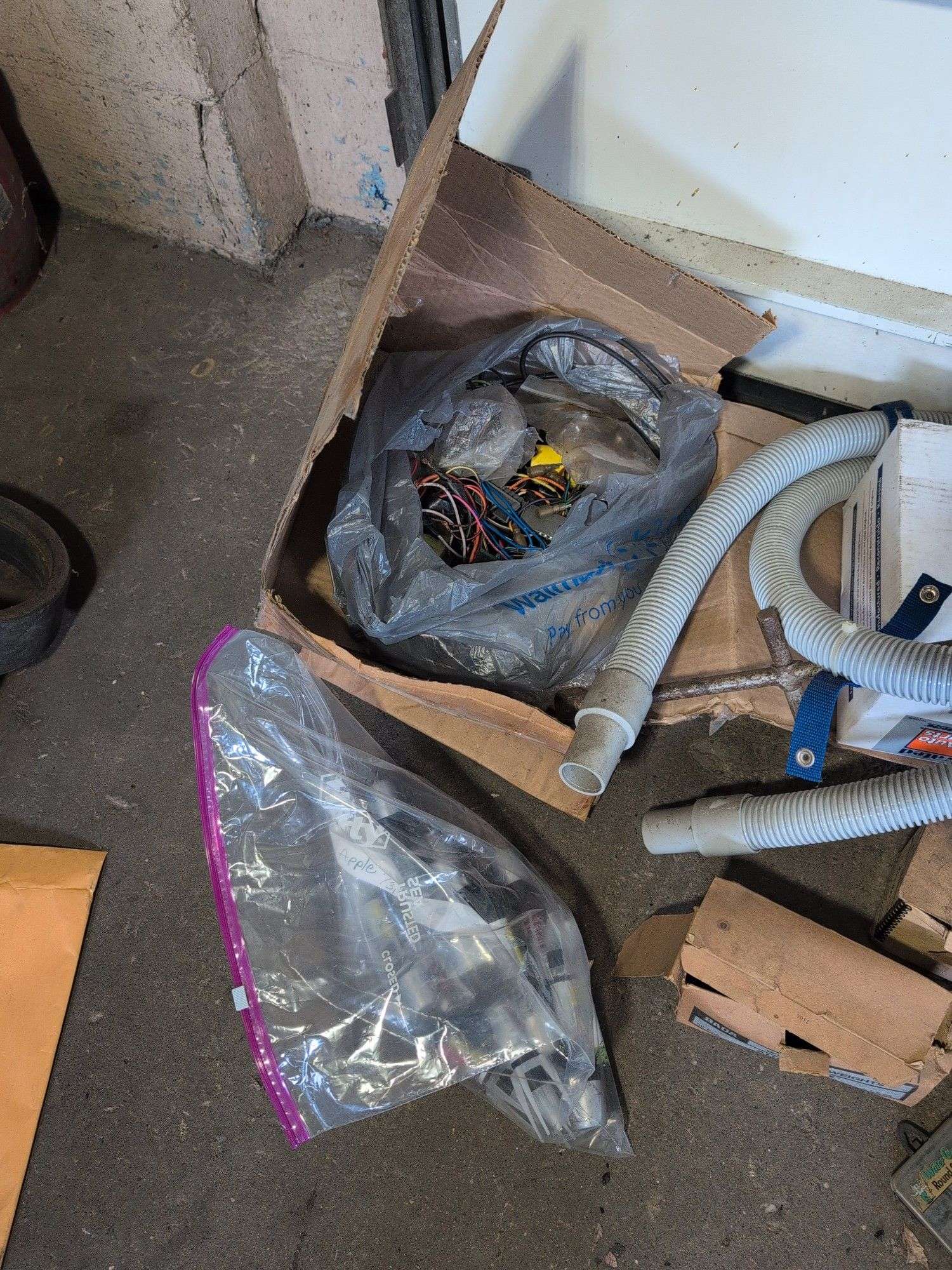 Miscellaneous car parts and hardware - wiring, nuts, and more