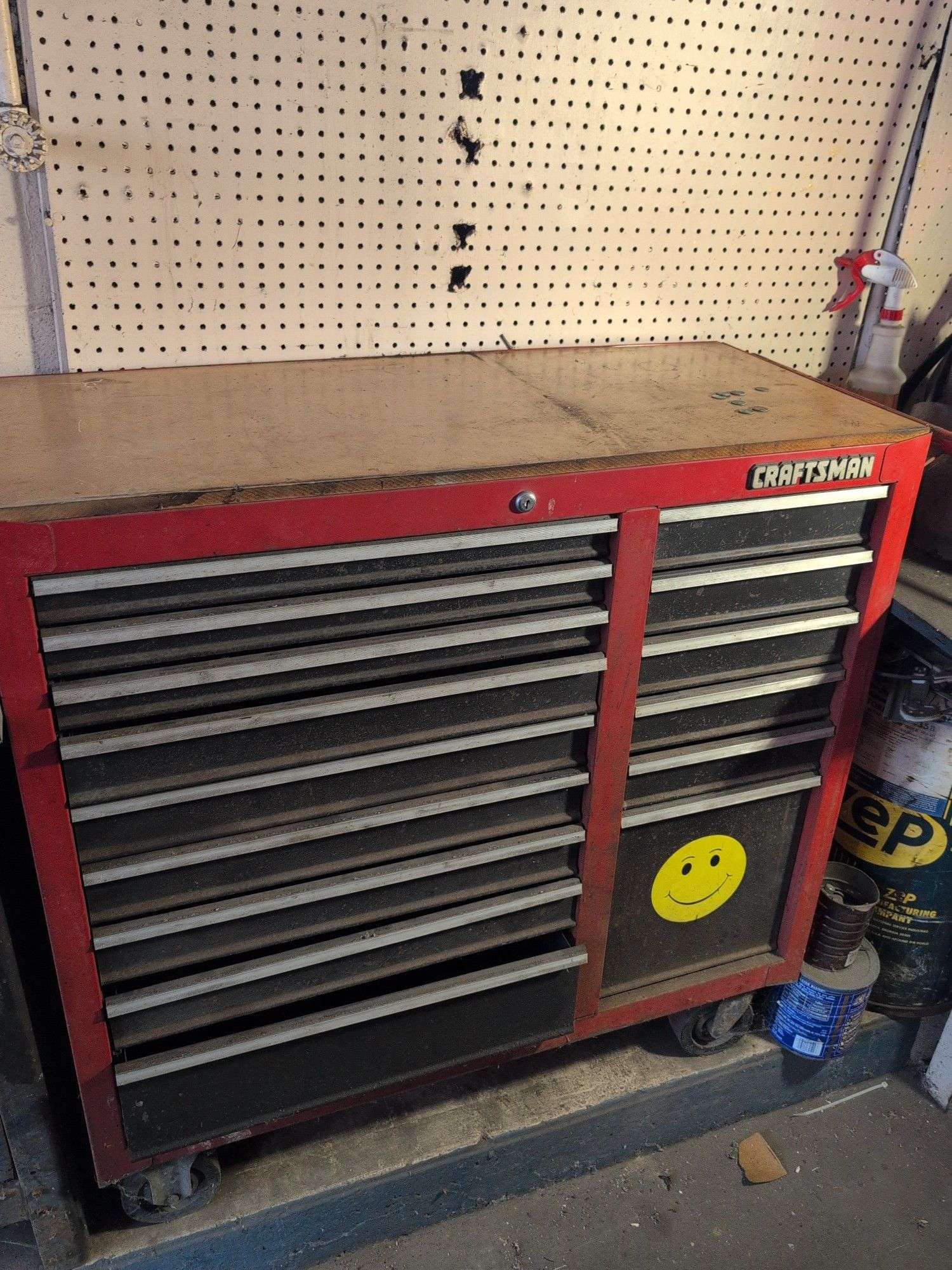 Craftsman tool chest on wheels - no keys - 44” x 18” x 41”