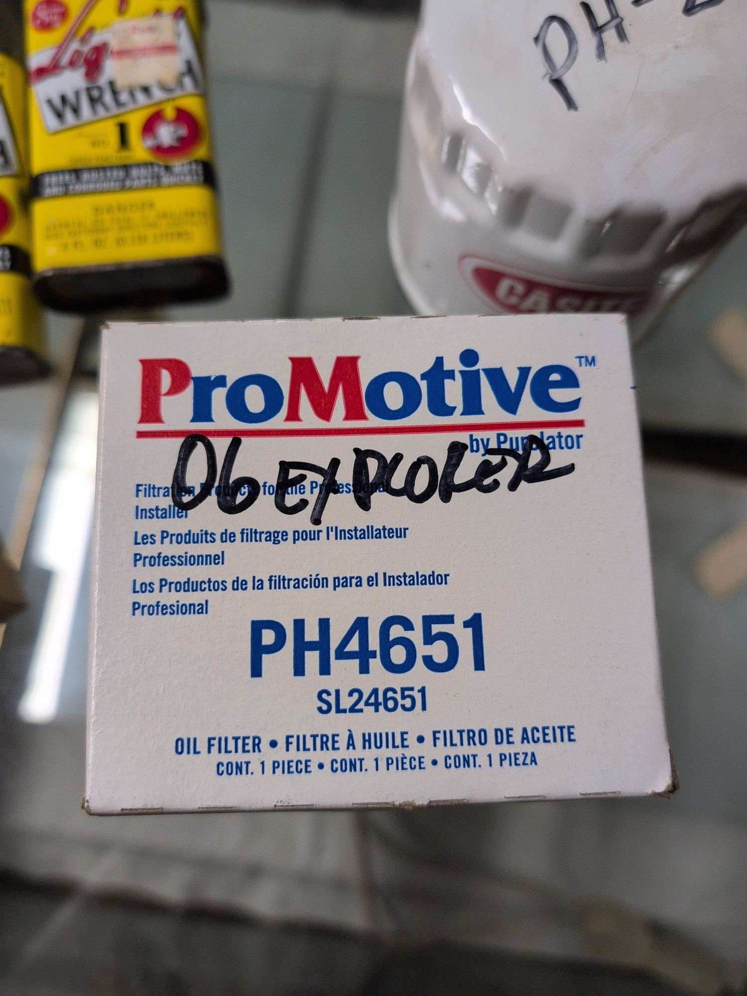 Oil filters, hose clamps, and lubricant