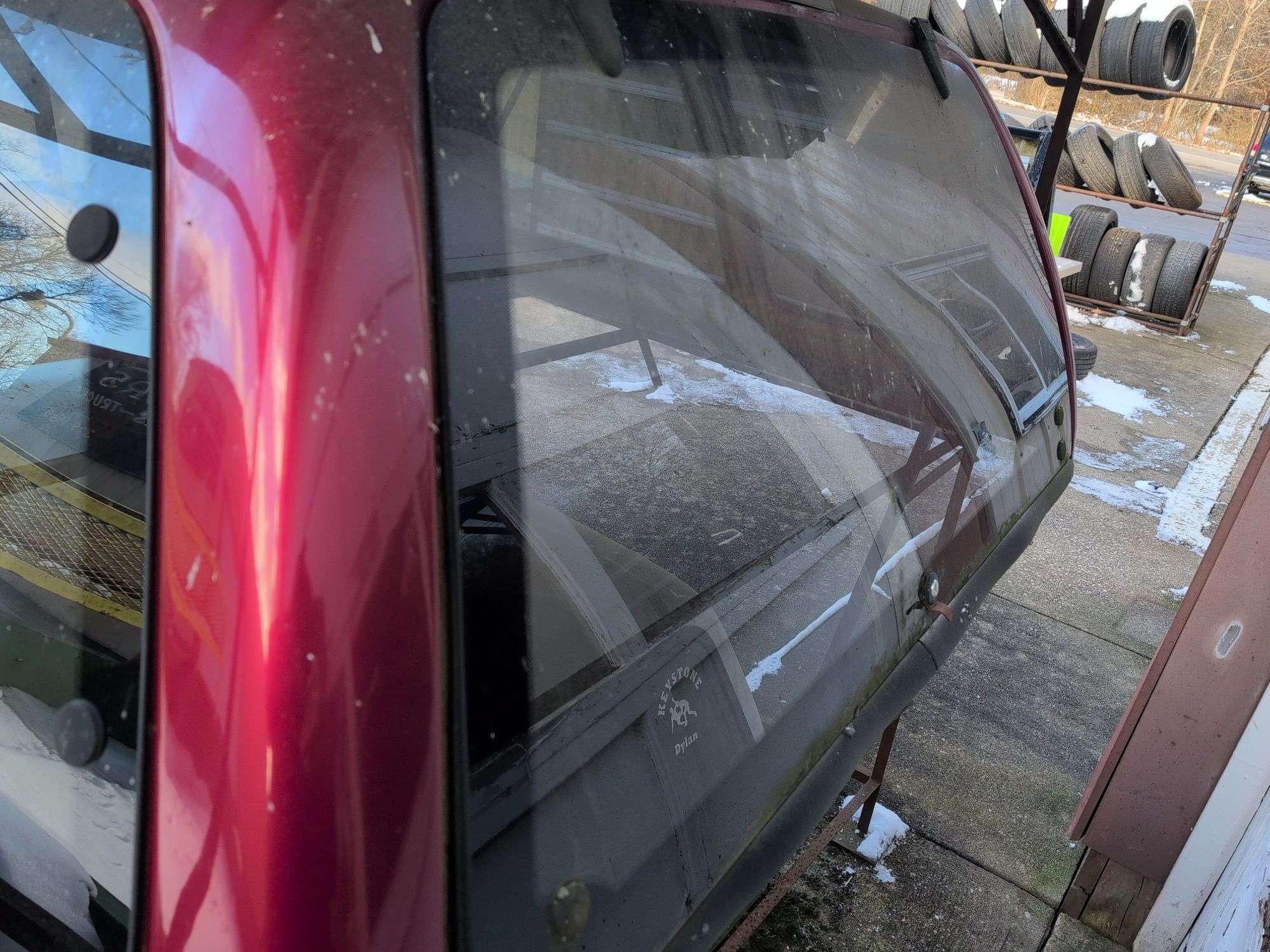 Red Fleer truckbed cap for a Chevy - 7' long, 6' wide