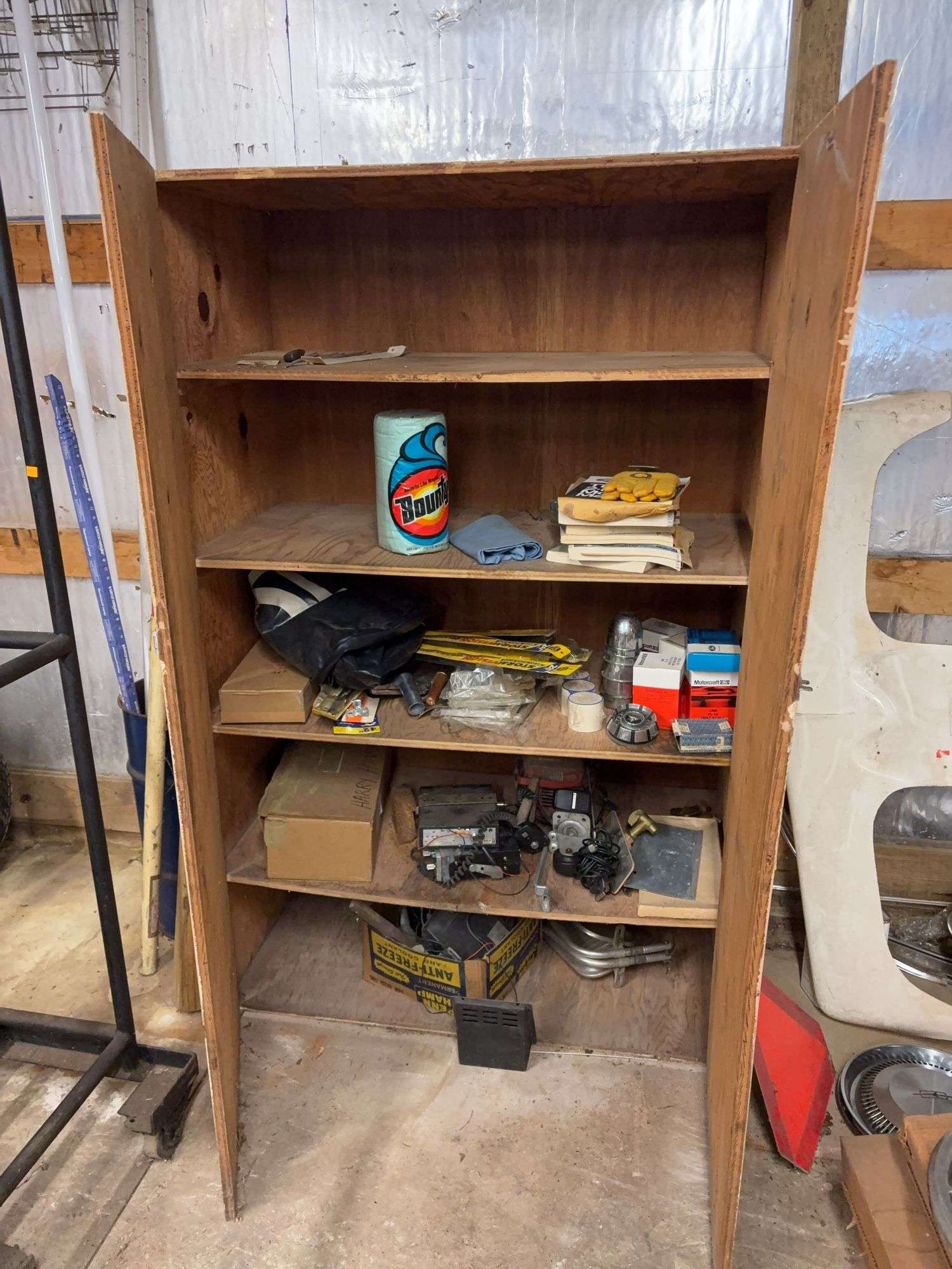 Wooden storage cabinet - 49" x 24" x 73" -contents not included