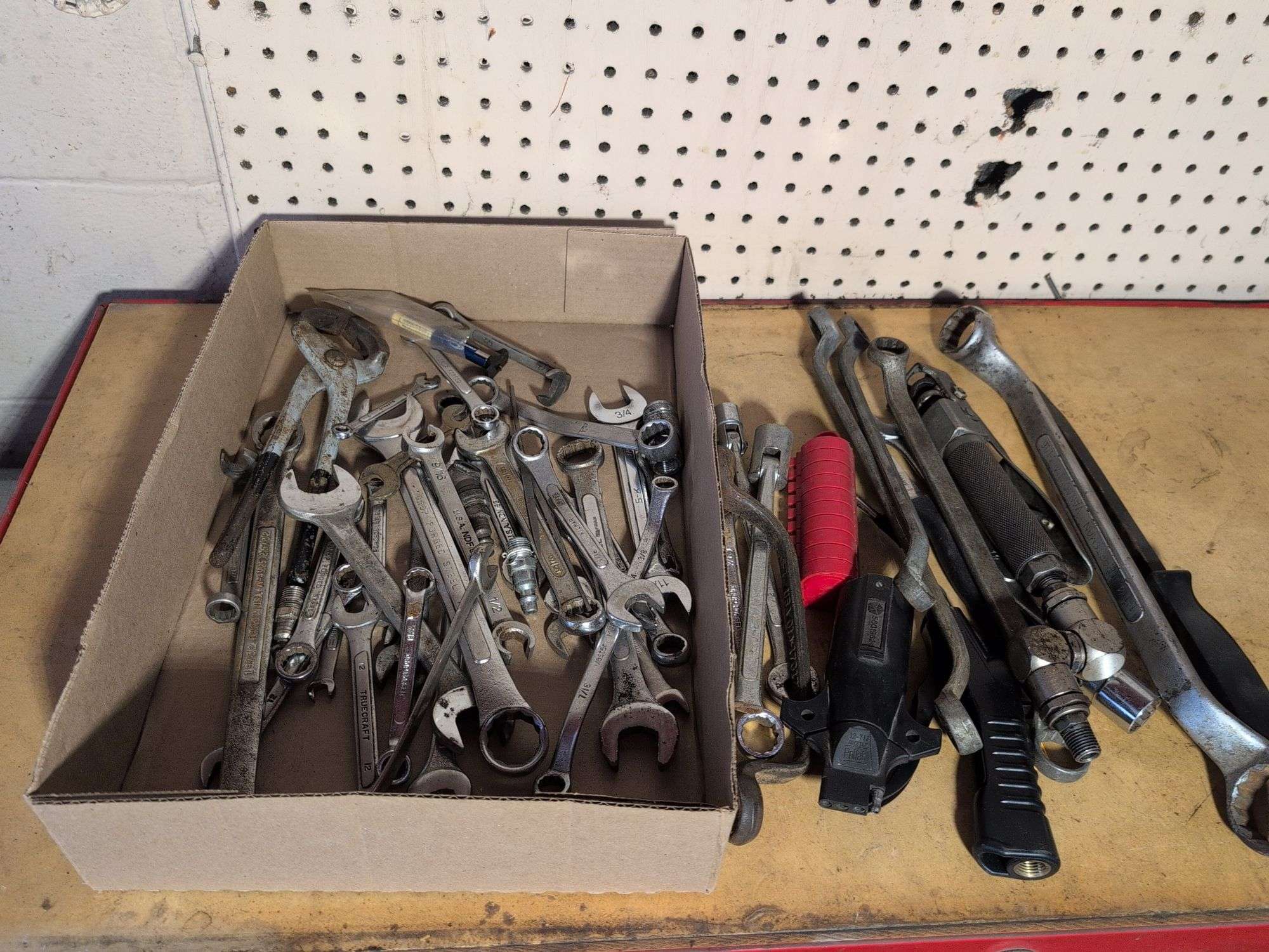 Large assortment of wrenches