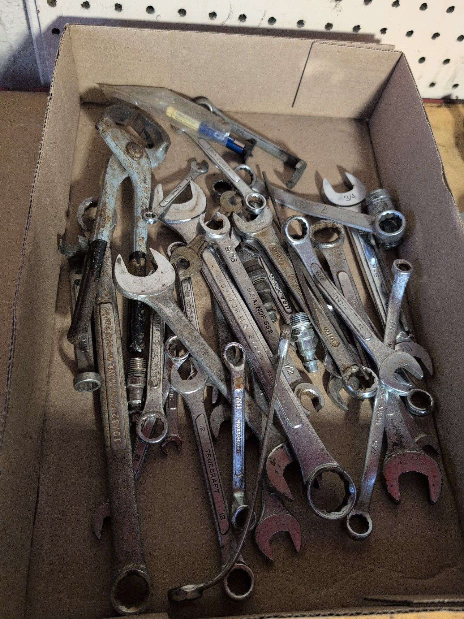Large assortment of wrenches