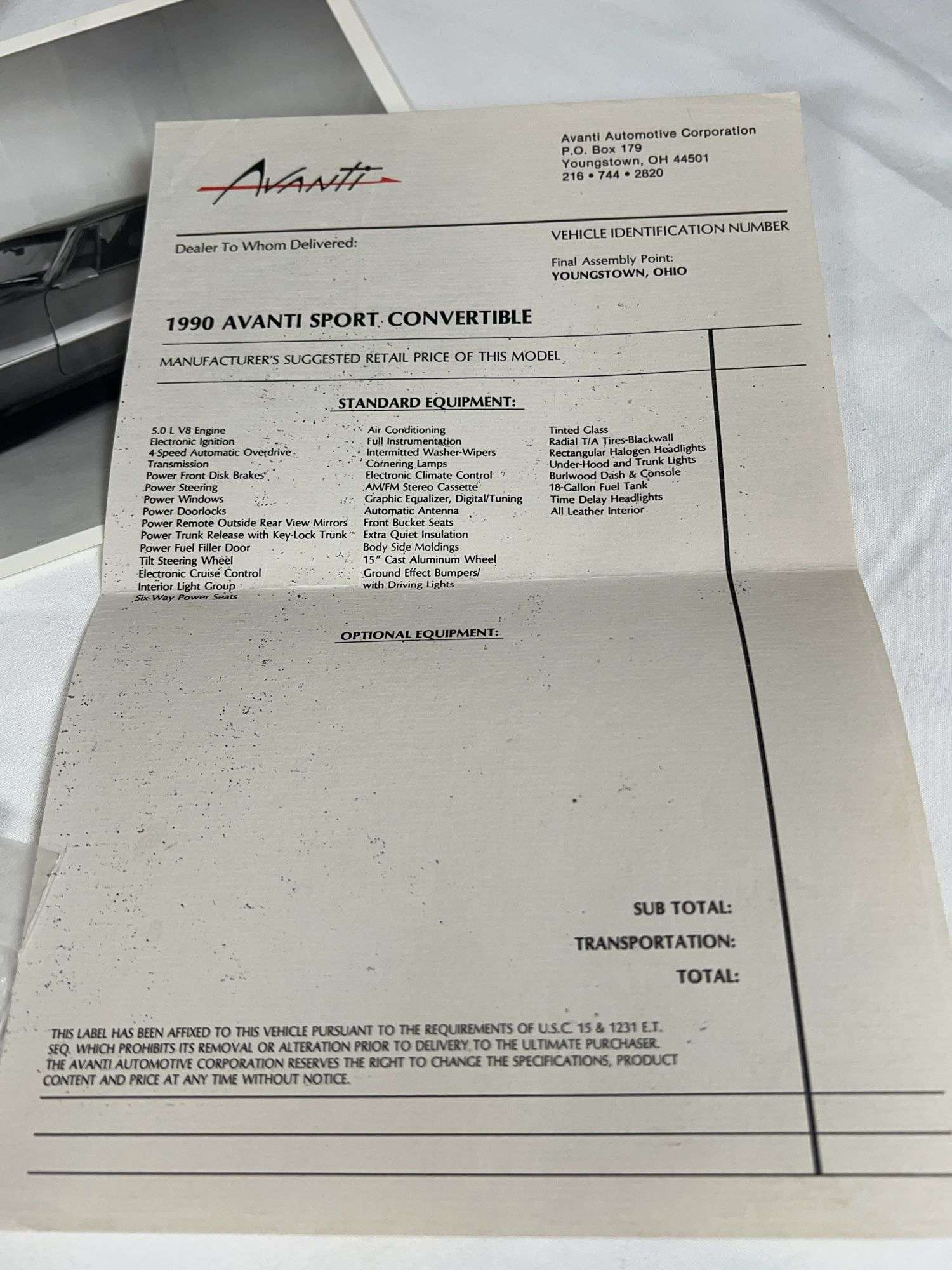 AMT PRESTIGE STUDEBAKER MODEL