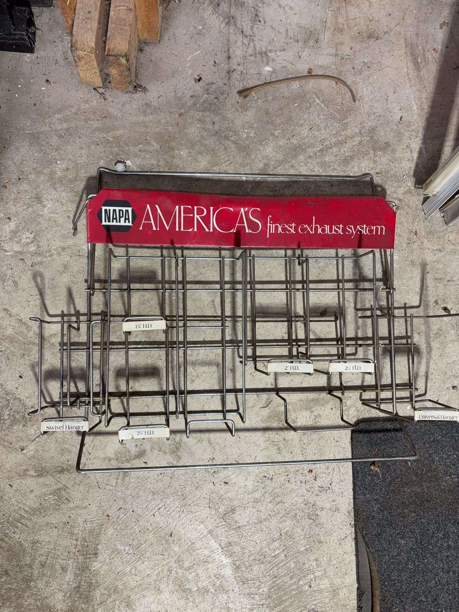 NAPA exhaust part organizer