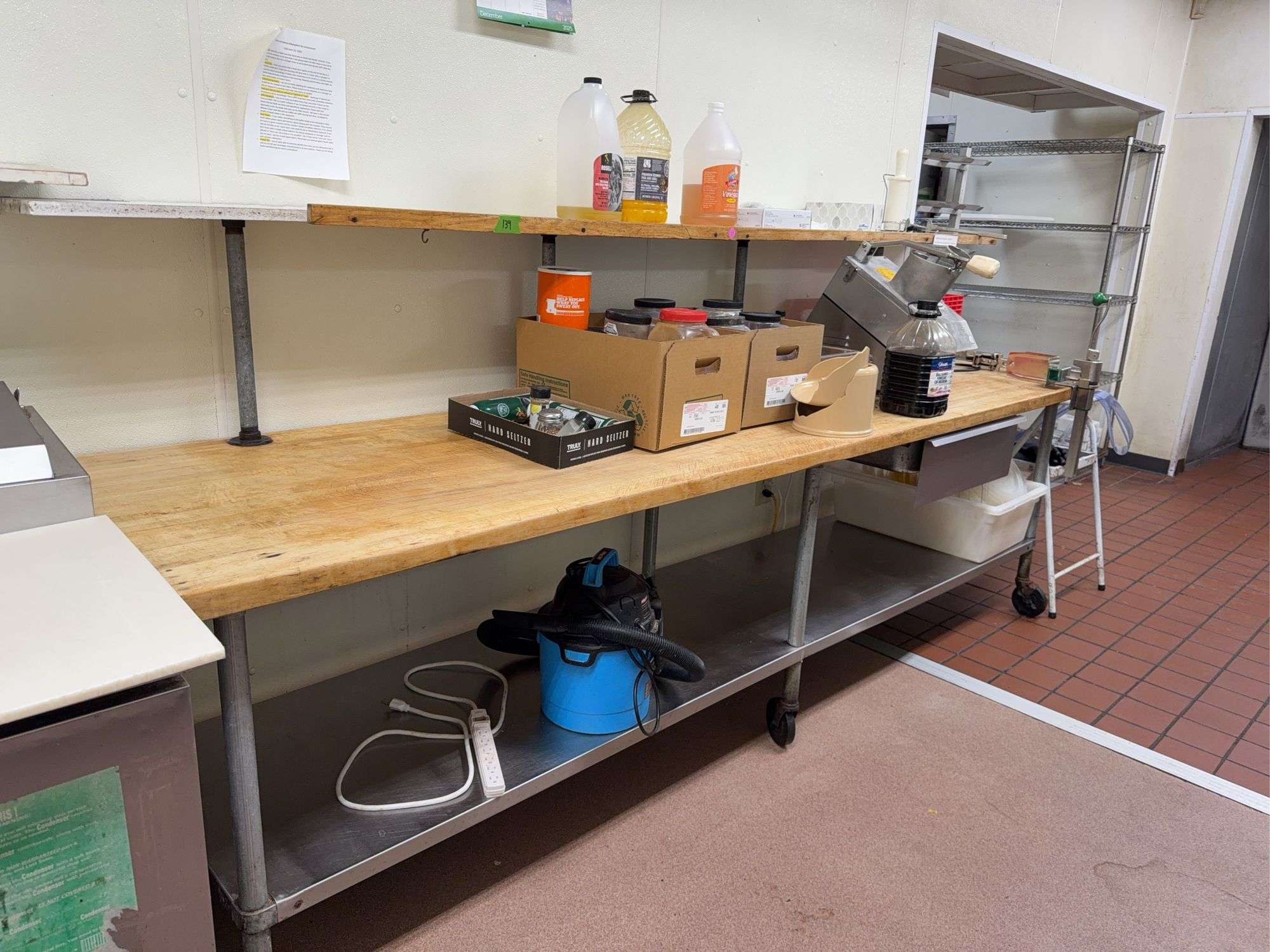 Butcher Block Work Table