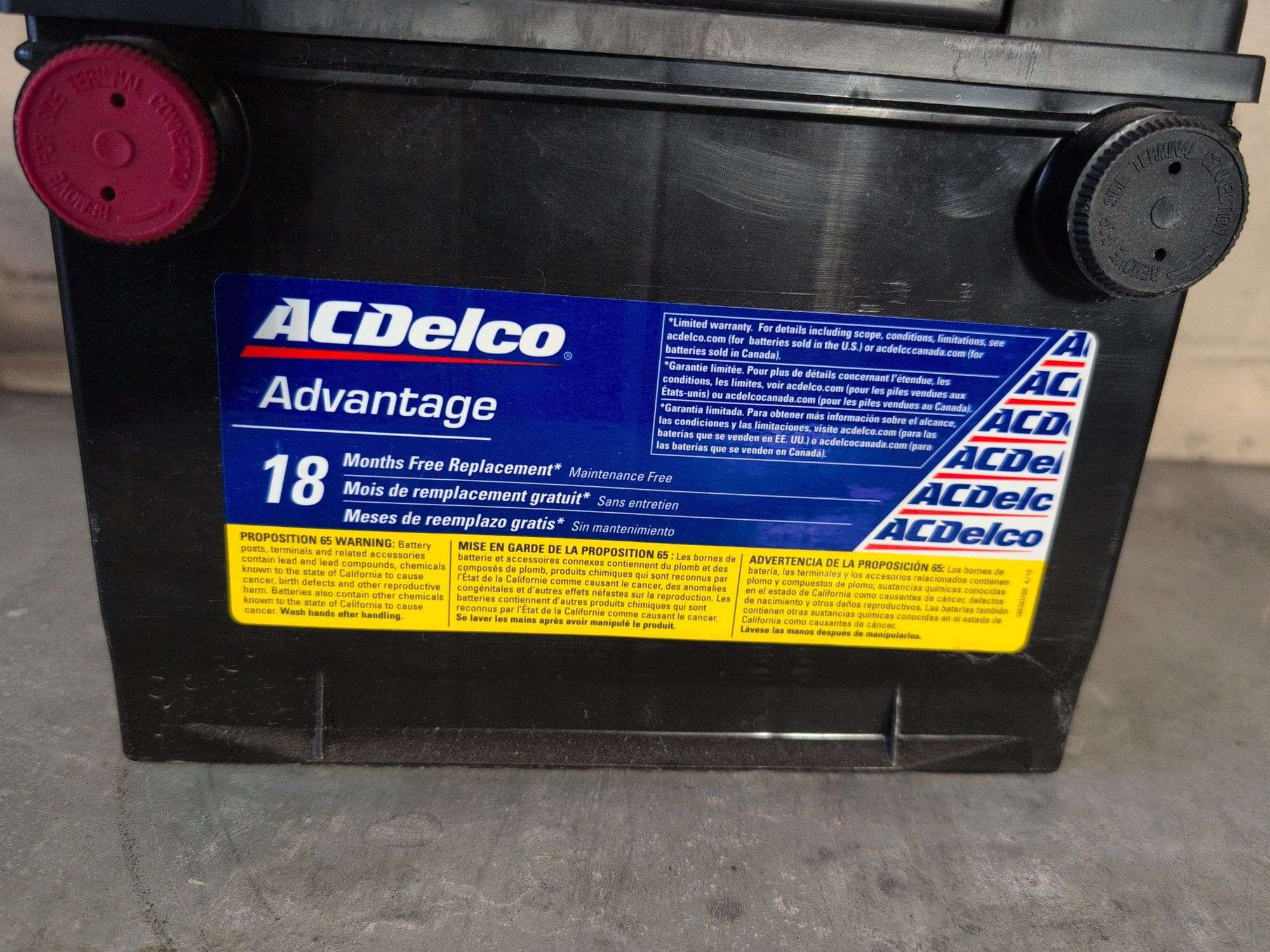 ACDelco 75S battery - see photos
