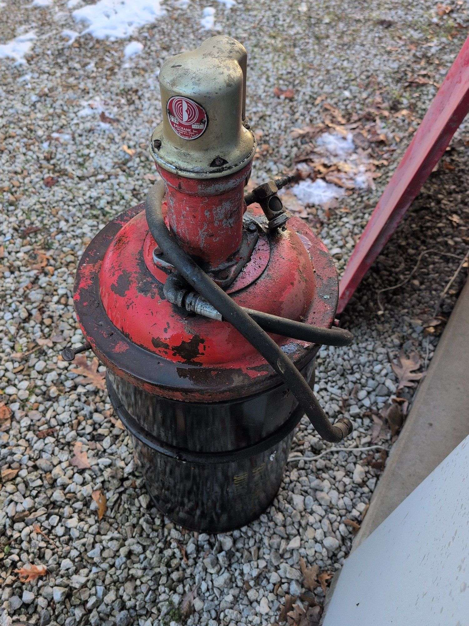 Ford airless spray undercoating with Balcrank industrial pump - appears empty