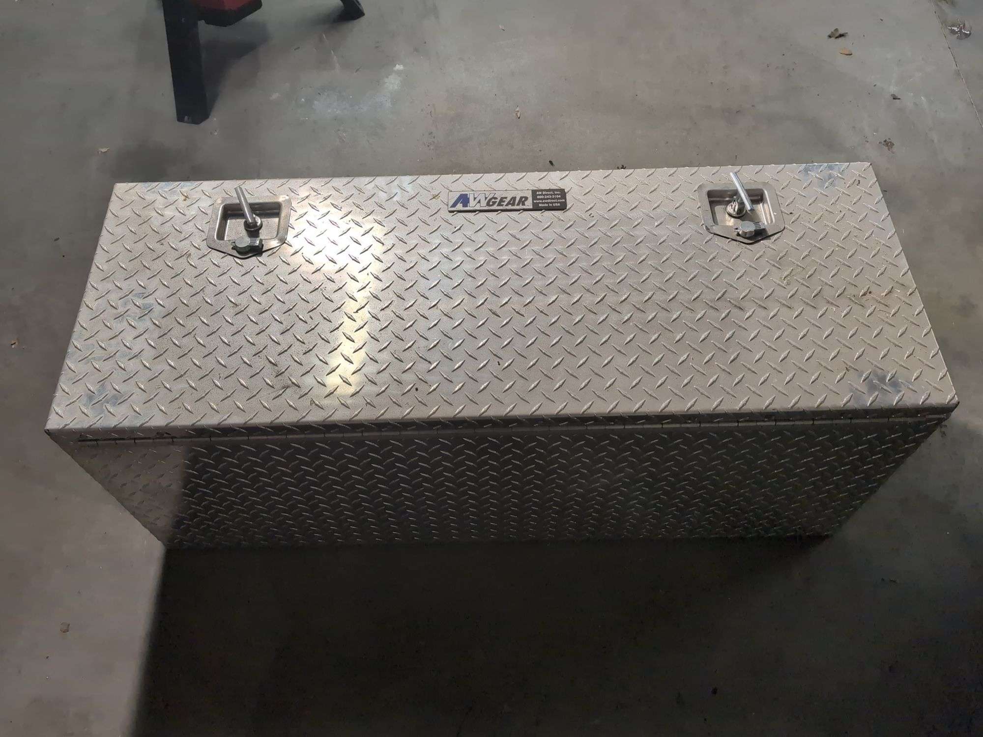 AW Gear aluminum toolbox for truck bed