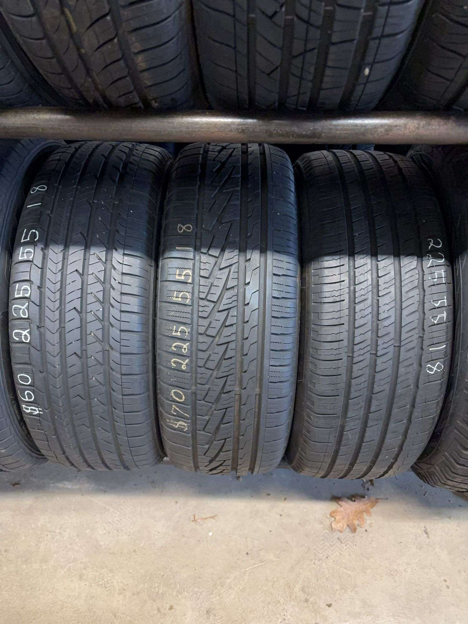 (3) tires like new - 225/55/18