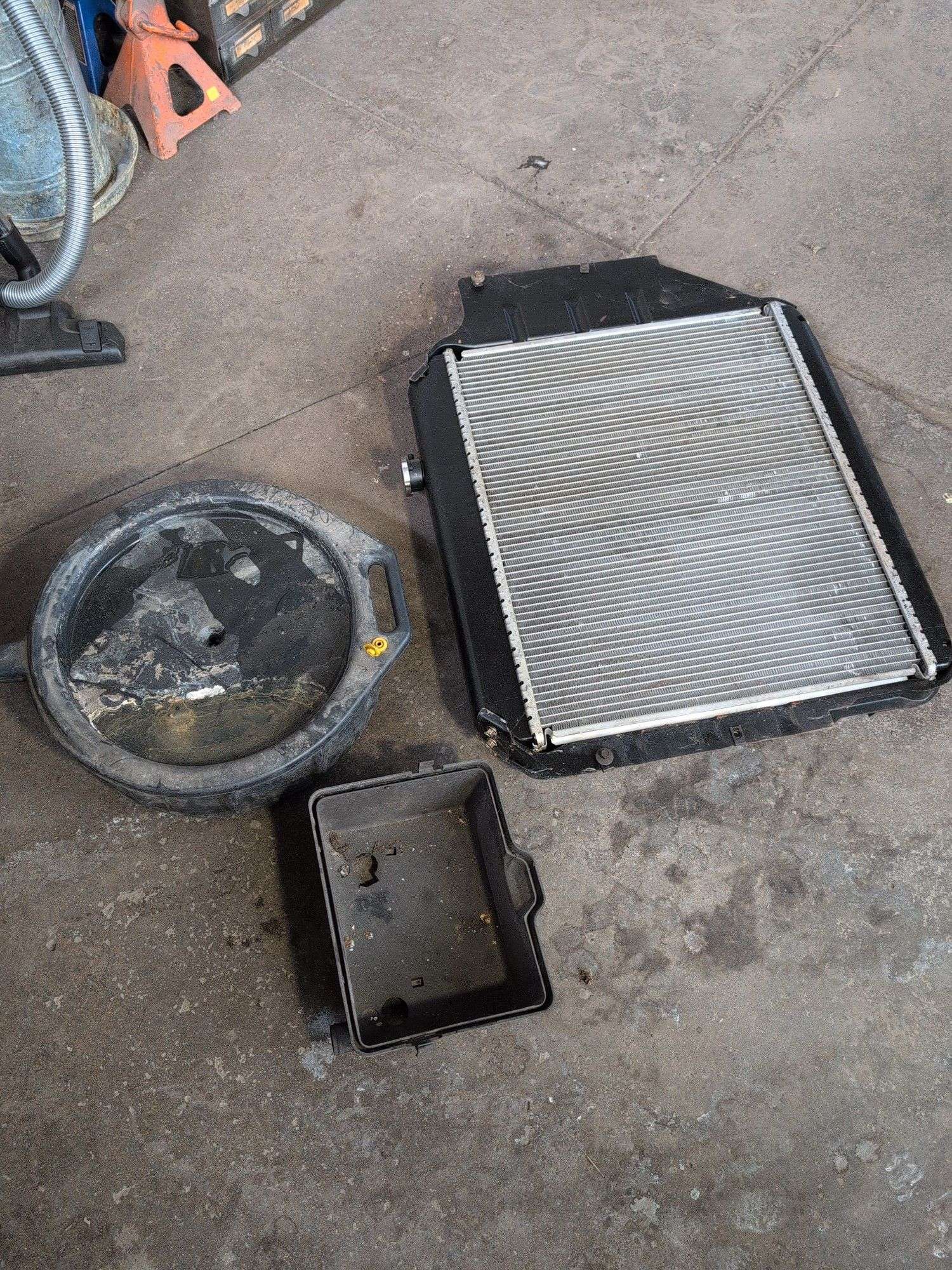 Oil pan and Chevy radiator