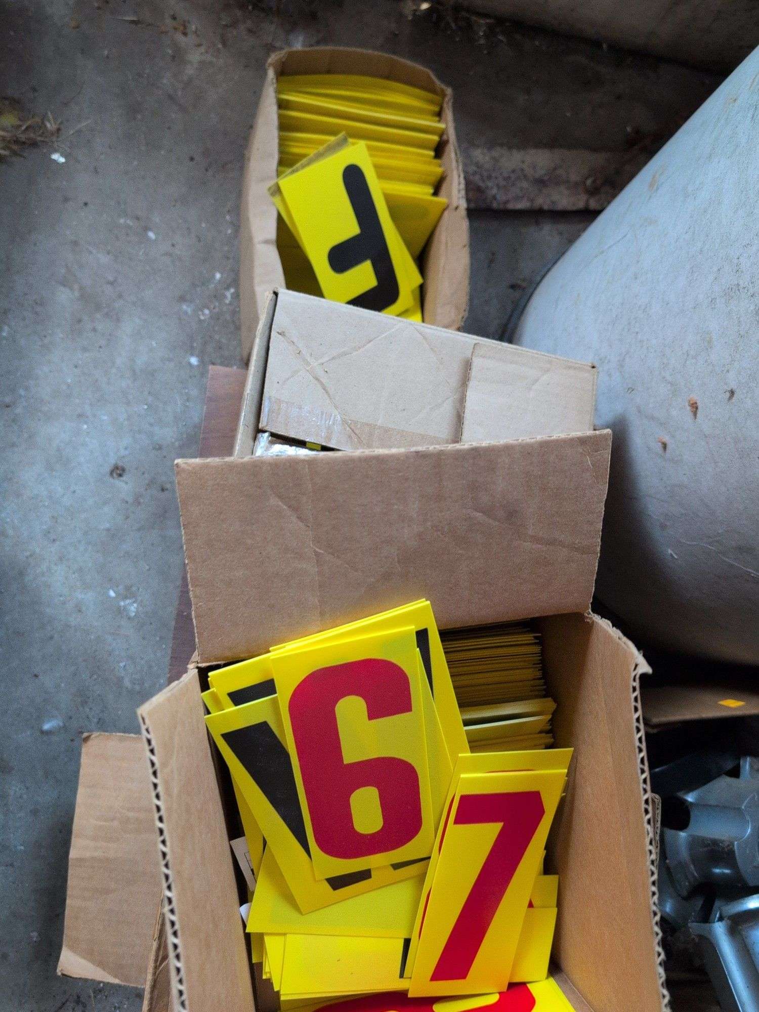 Outdoor double-sided advertisement sign with 6" letters - 6' long