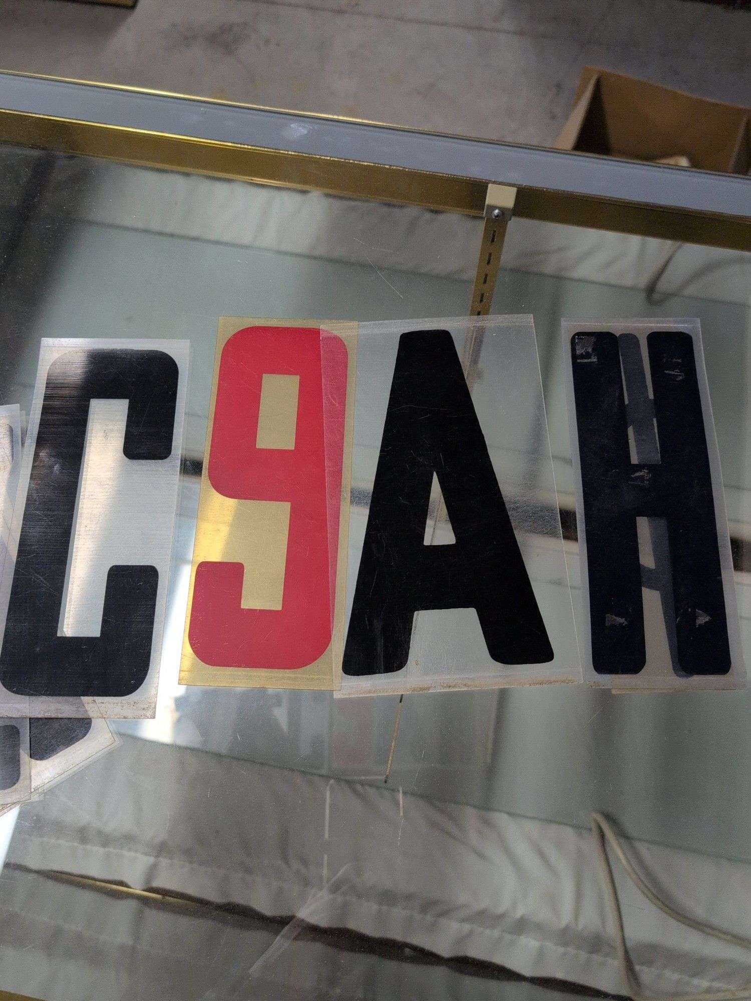 Flat of 8” letters for sign