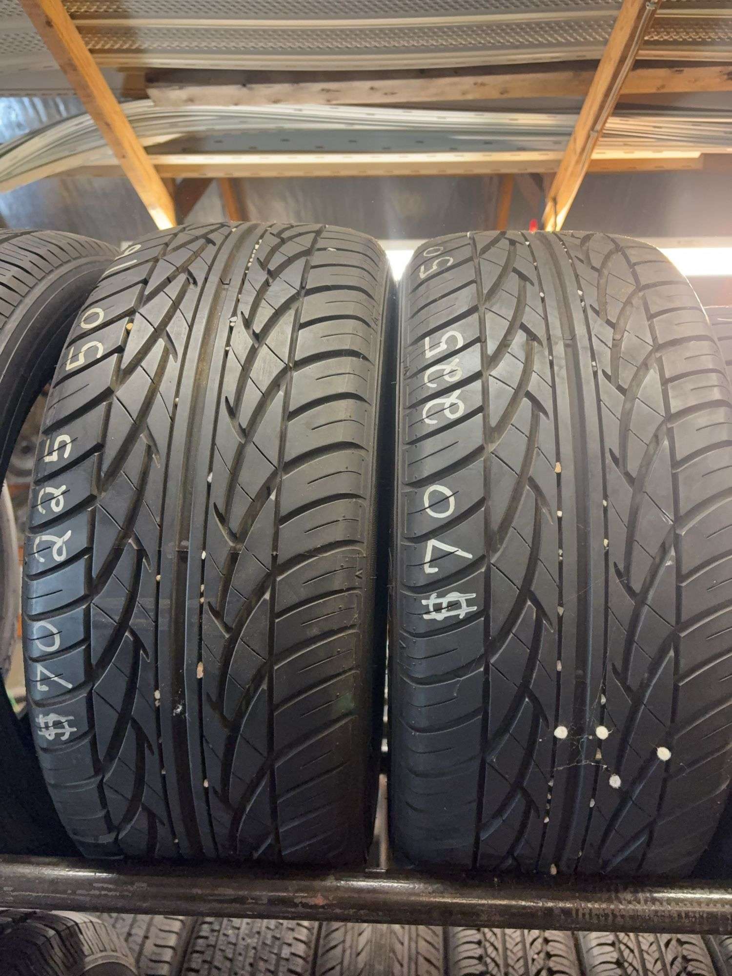 (2) tires like new - 225/50/16