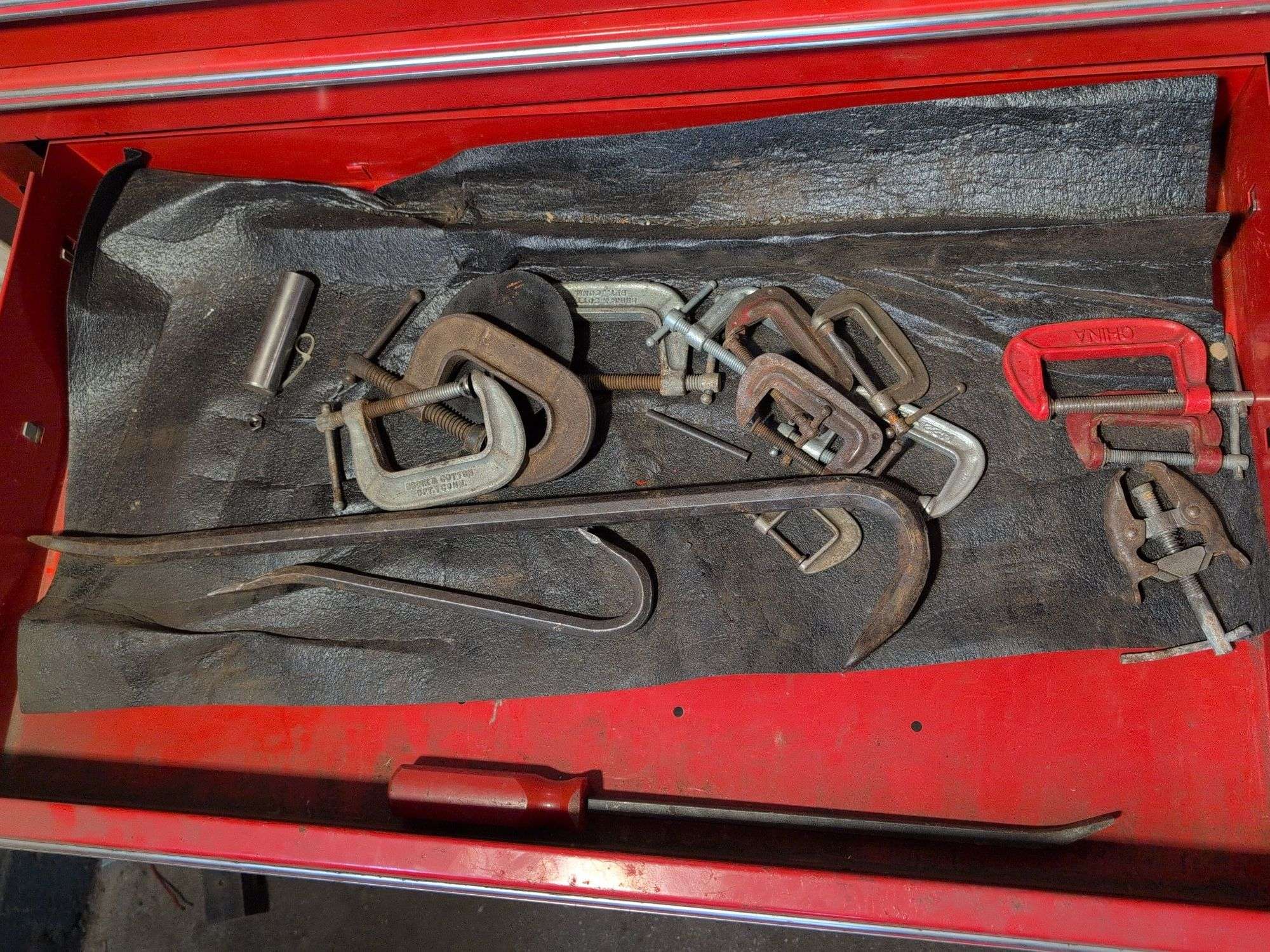 C-clamps, crow bar, and more