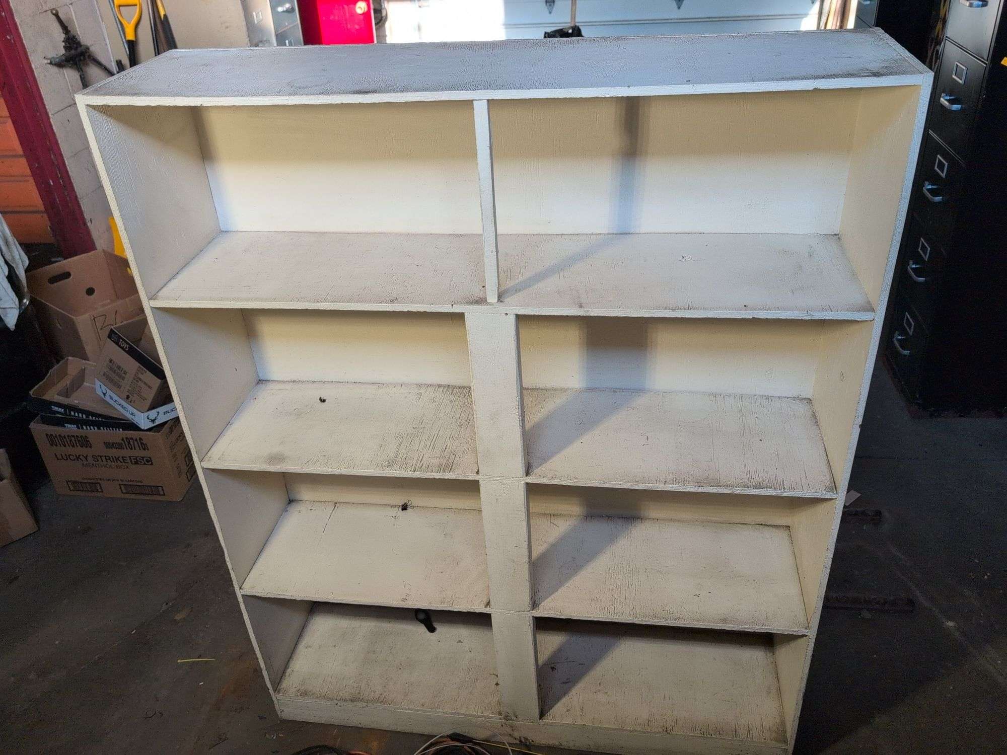 Wooden shelving unit - 4' x 1' x 5' tall