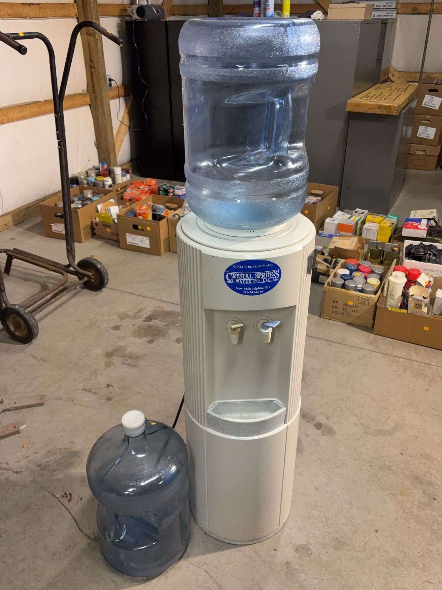 Crystal Springs water cooler with (2) jugs