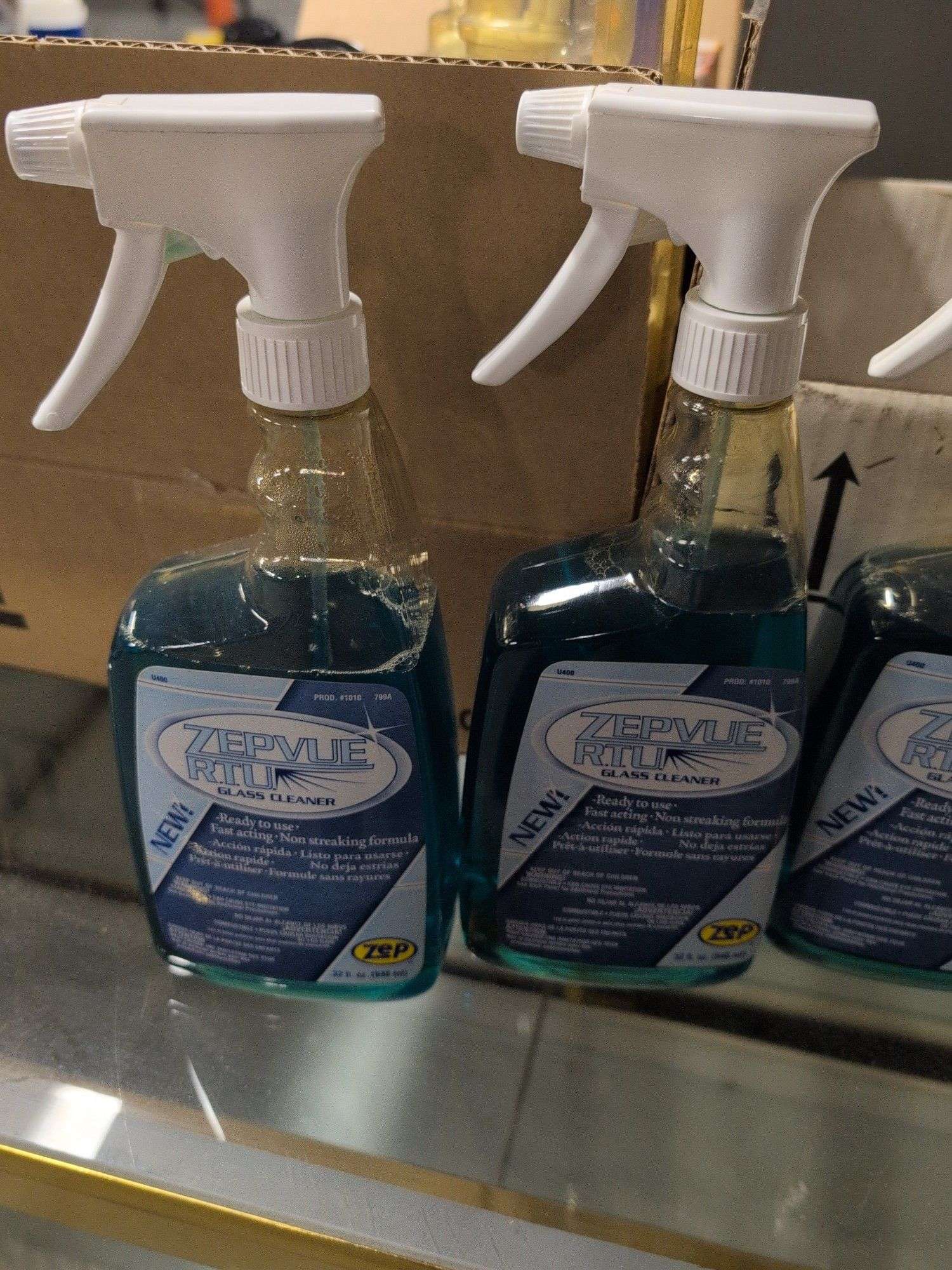 (4) bottles of glass cleaners