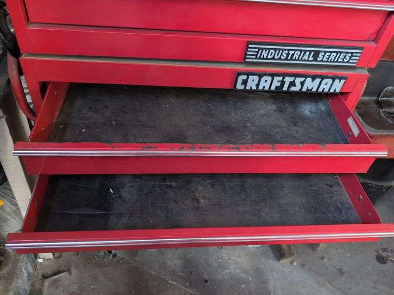 Craftsman 2-piece industrial series tool chest on wheels - contents not included - 3’ x 21” x 67” ta