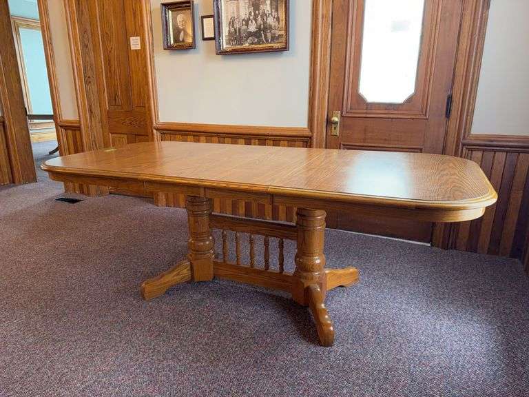 Wooden Rounded Corner Dining Table