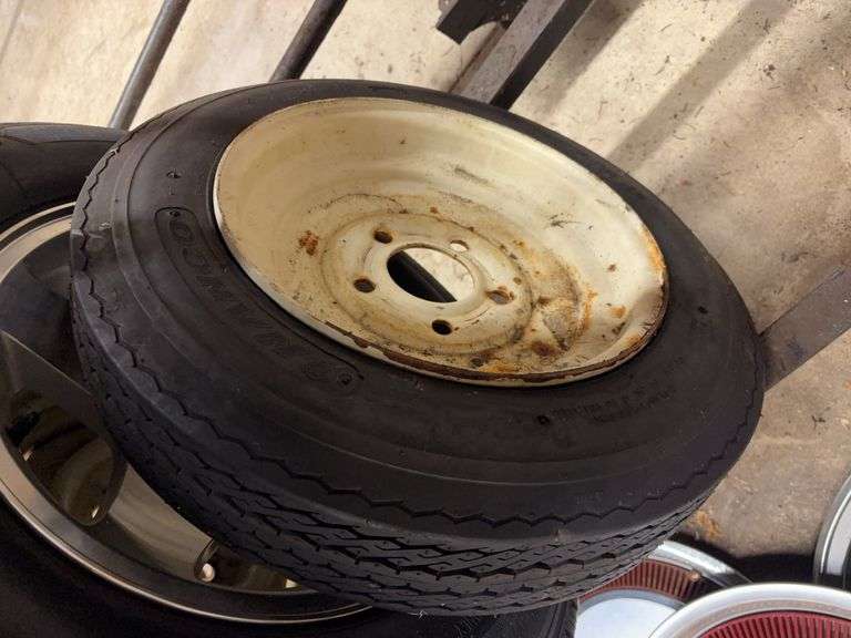(4) miscellaneous tires like new with rims - see photos