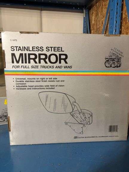 (2) Stainless steel mirrors unopened in boxes