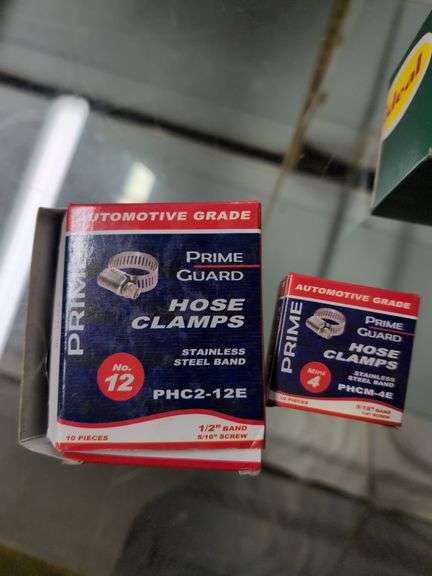 Oil filters, hose clamps, and lubricant