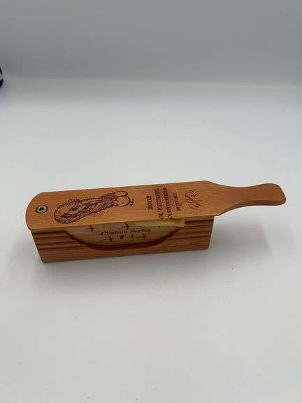 2002 Ol’ Faithful Custom Series Box Turkey Call 37/50, Signed by Ron Johnson
