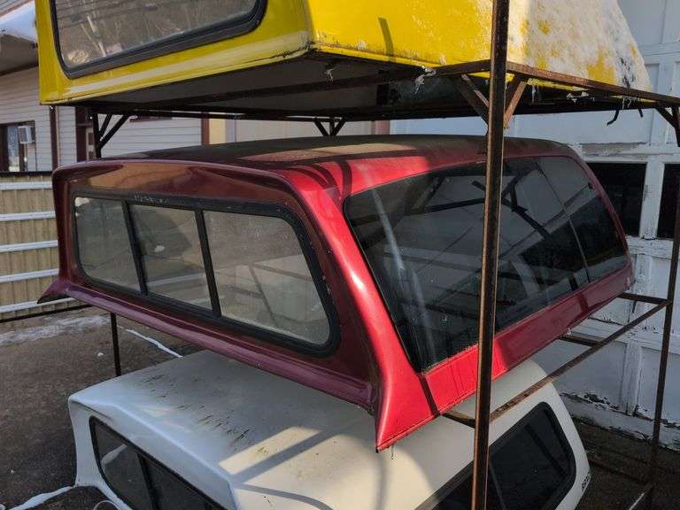 Red Fleer truckbed cap for a Chevy - 7' long, 6' wide