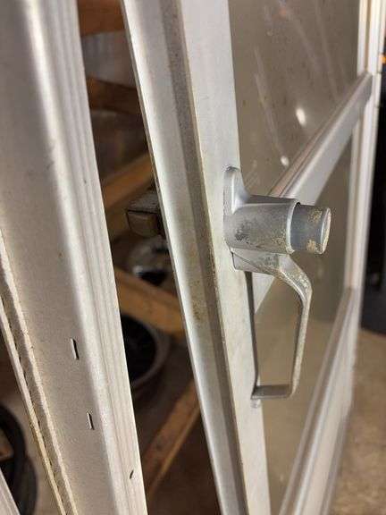Storm door with metal frame - 80.5" tall and 29.5" wide