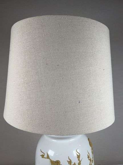 Hollywood Regency Chinoiserie Porcelain Table Lamp