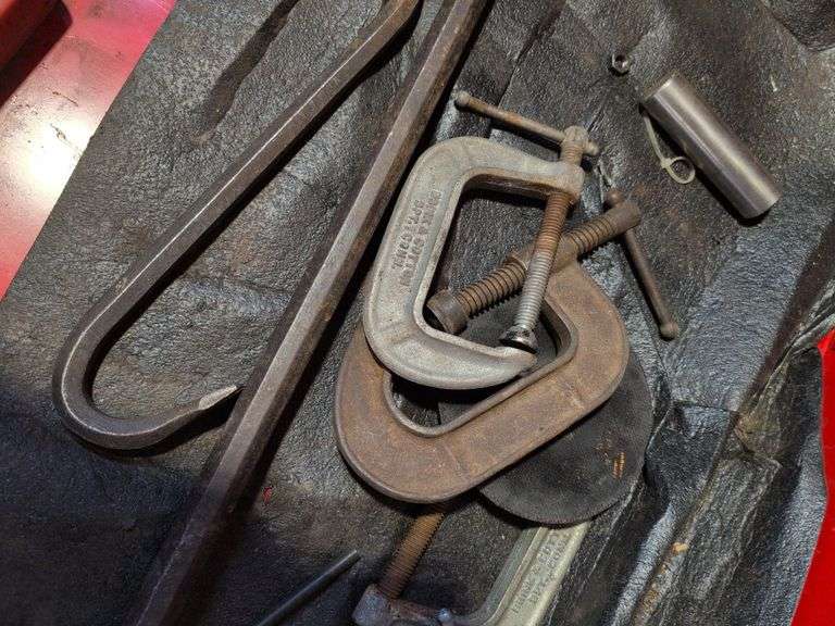 C-clamps, crow bar, and more