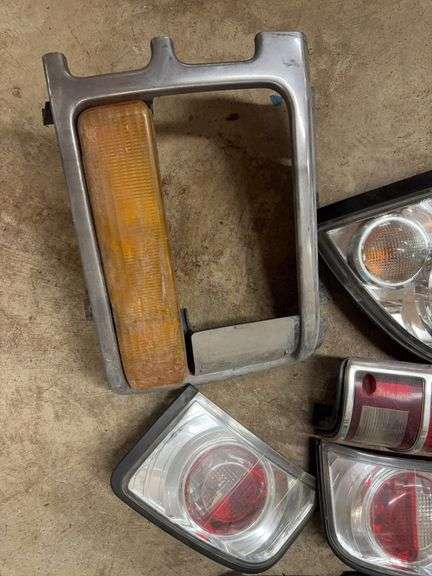 Tote of headlights, brake lights and more
