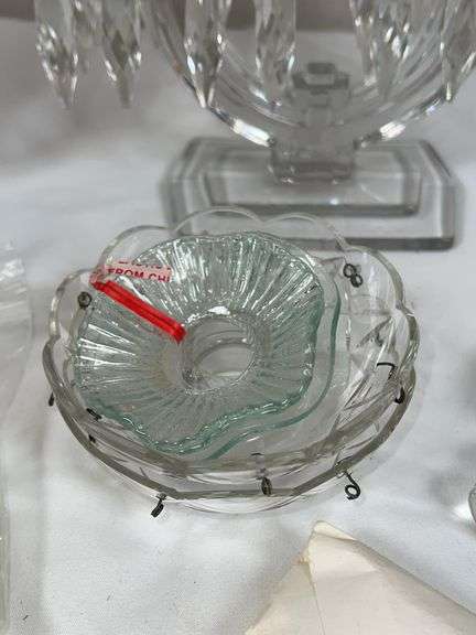 HEISEY GLASS CANDLESTICKS