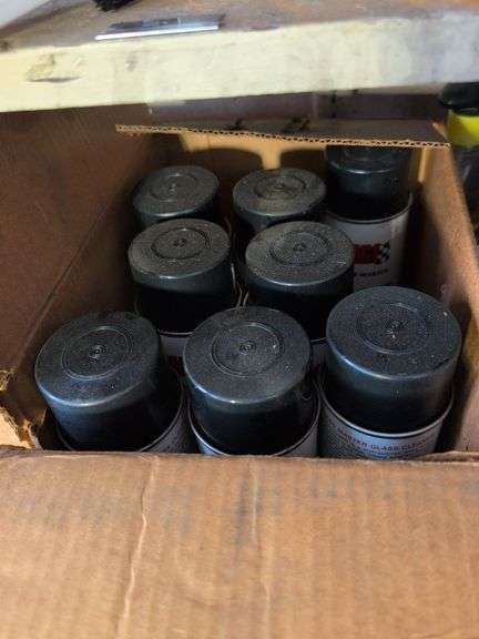 Shelf of glass cleaner, other cleaners, and other vehicle fluids