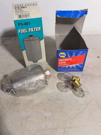 Fuel filter, Compact fluorescent lights, safety glasses, masking tape and more - see photos