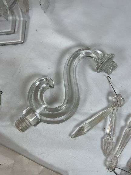 HEISEY GLASS CANDLESTICKS