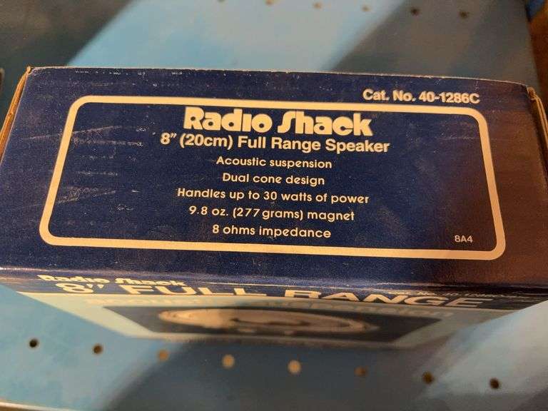 In-Dash Car stereo cassette tape player and 8” Full range acoustic suspension speaker