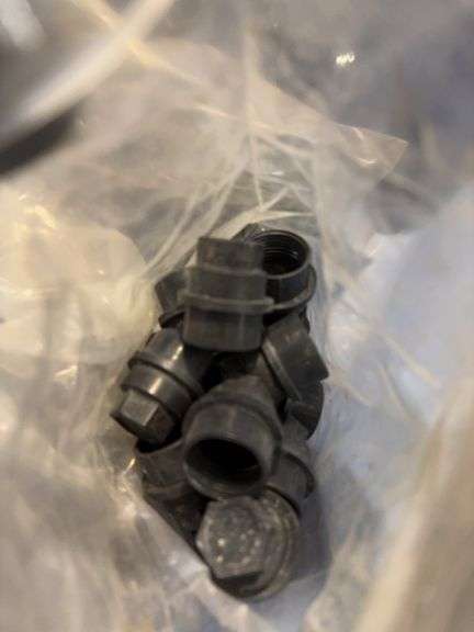 (2) totes of plastic pipe unions