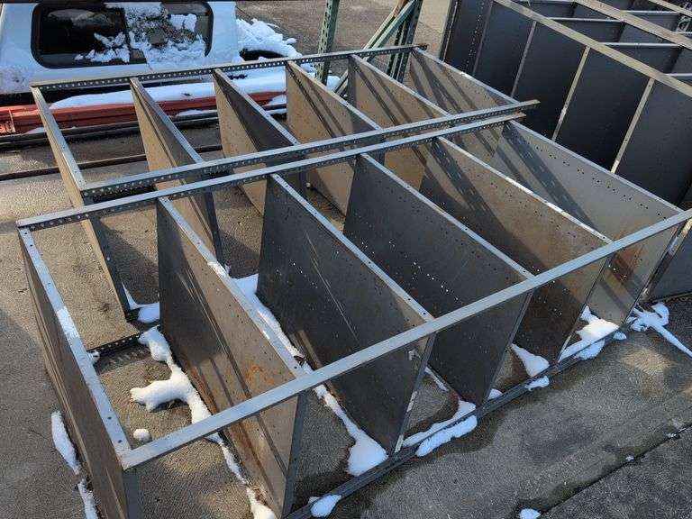 (2) metal shelving units - 38" x 24" x 87"