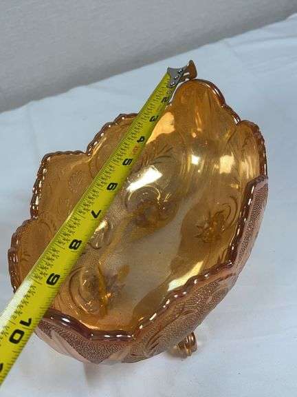 Fenton Orange Tree Marigold Carnival Glass Bowl