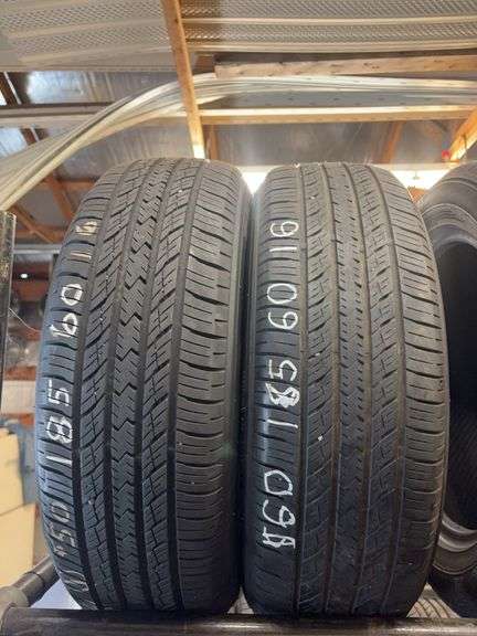 (2) tires like new - 185/60/16