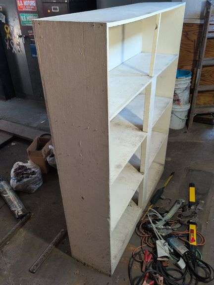 Wooden shelving unit - 4' x 1' x 5' tall