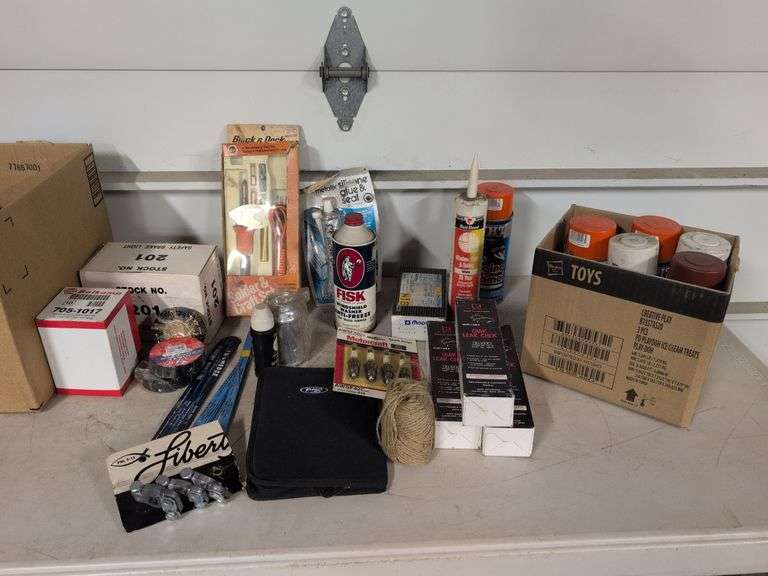 Electrical tape, engine enamel, new spark plugs, and more