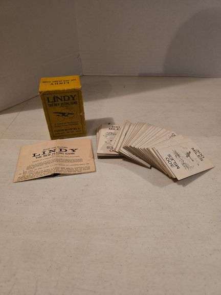 1927 PARKERS BROS. LINDY THE NEW FLYING GAME WITH BOX
