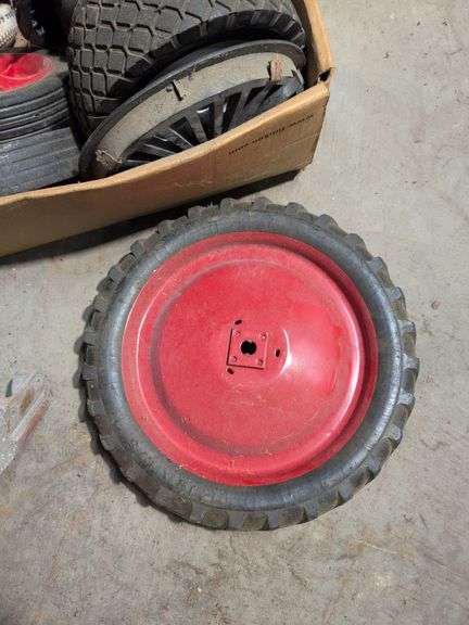 Large assortment of pedal tractor wheels and other wheels