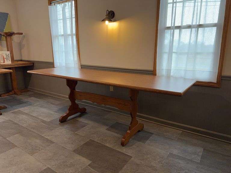 8’ Wood Dining Table