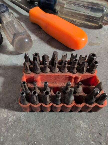 Flat of screwdrivers and other hand tools